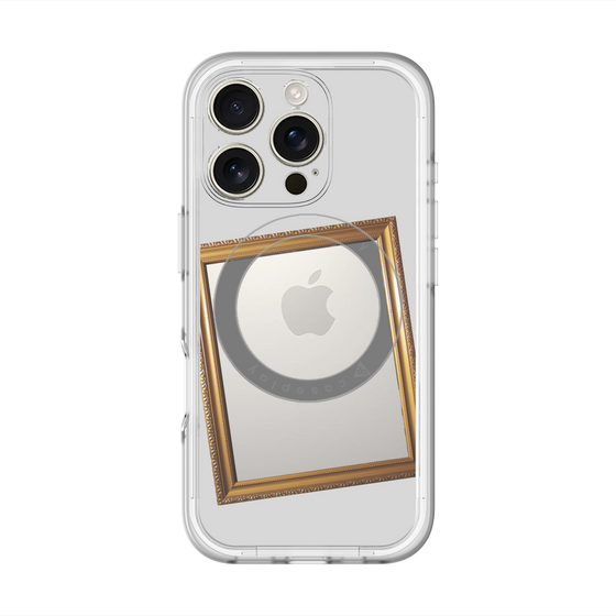 スリムプロテクションプレミアムケース with MagSafe［ Photo Frame - Light Gray ］
