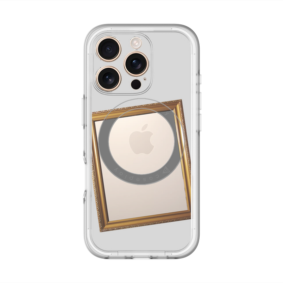 スリムプロテクションプレミアムケース with MagSafe［ Photo Frame - Light Gray ］