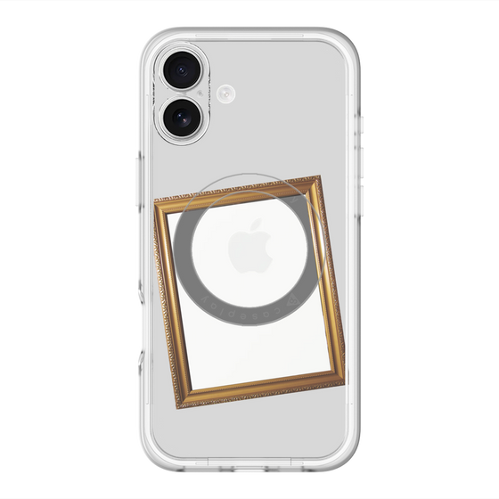 スリムプロテクションプレミアムケース with MagSafe［ Photo Frame - Light Gray ］