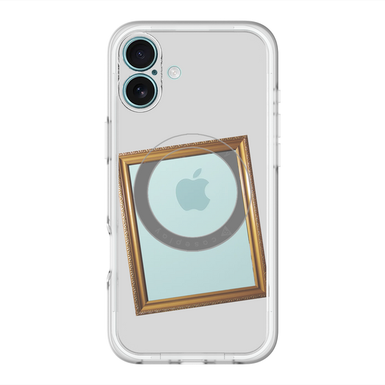 スリムプロテクションプレミアムケース with MagSafe［ Photo Frame - Light Gray ］