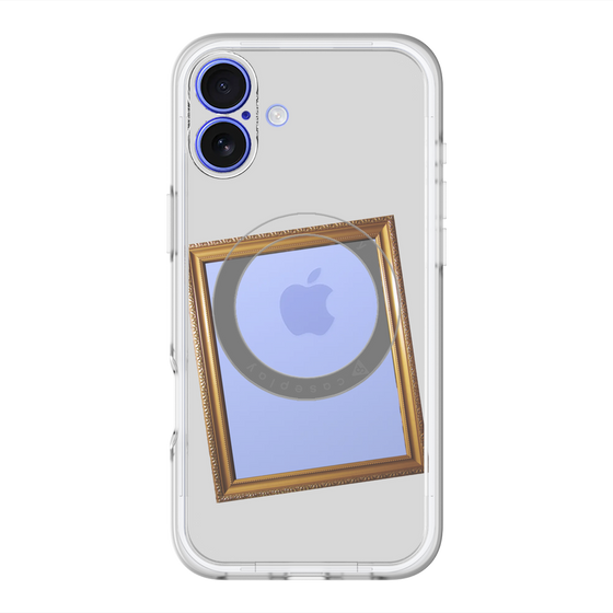 スリムプロテクションプレミアムケース with MagSafe［ Photo Frame - Light Gray ］