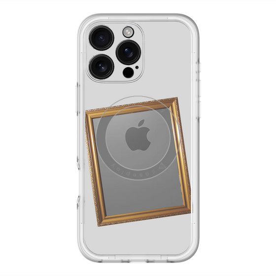 スリムプロテクションプレミアムケース with MagSafe［ Photo Frame - Light Gray ］