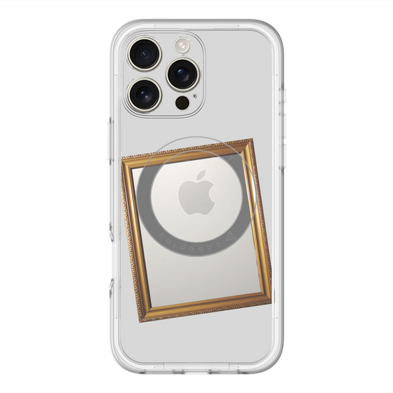 スリムプロテクションプレミアムケース with MagSafe［ Photo Frame - Light Gray ］