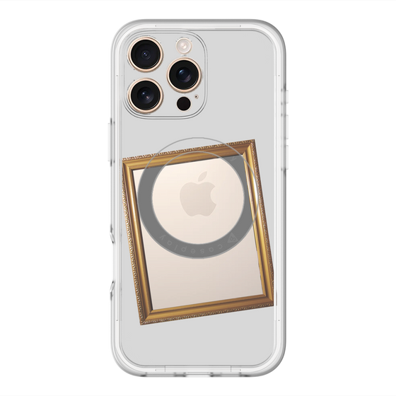 スリムプロテクションプレミアムケース with MagSafe［ Photo Frame - Light Gray ］
