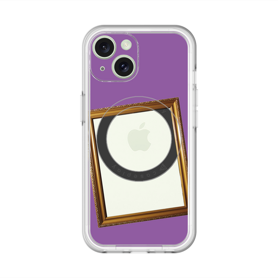 スリムプロテクションプレミアムケース with MagSafe［ Photo Frame - Purple ］