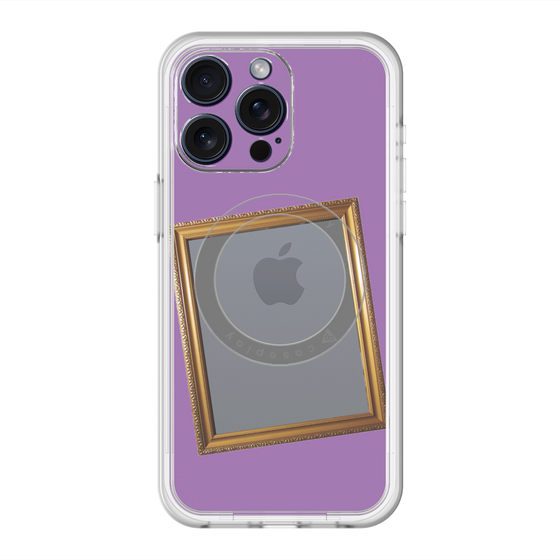 スリムプロテクションプレミアムケース with MagSafe［ Photo Frame - Purple ］