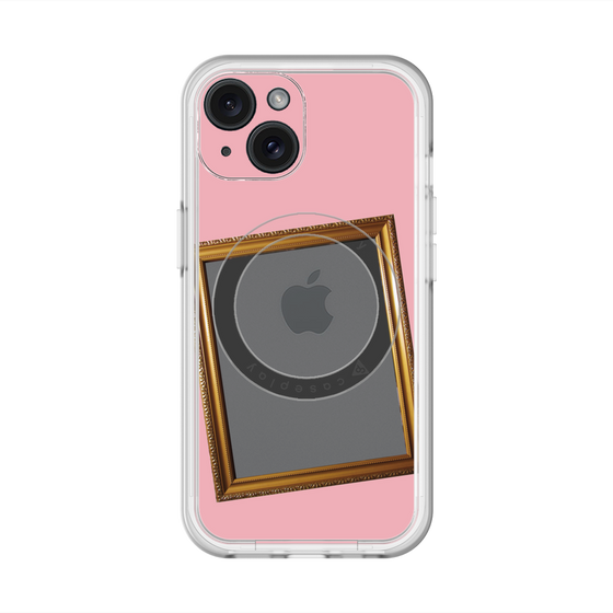 スリムプロテクションプレミアムケース with MagSafe［ Photo Frame - Pink ］