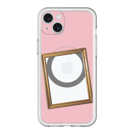 スリムプロテクションプレミアムケース with MagSafe［ Photo Frame - Pink ］