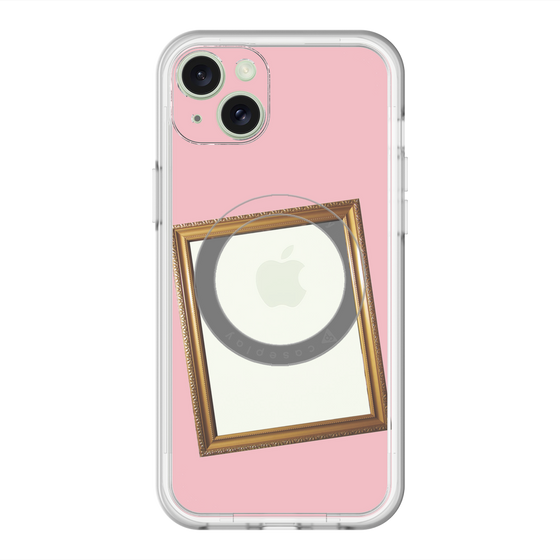 スリムプロテクションプレミアムケース with MagSafe［ Photo Frame - Pink ］