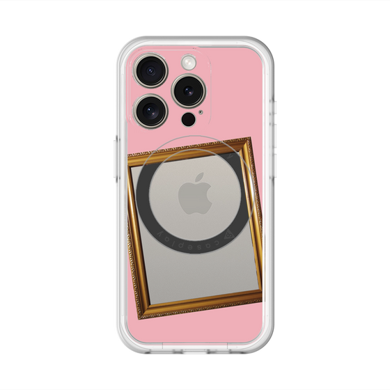 スリムプロテクションプレミアムケース with MagSafe［ Photo Frame - Pink ］