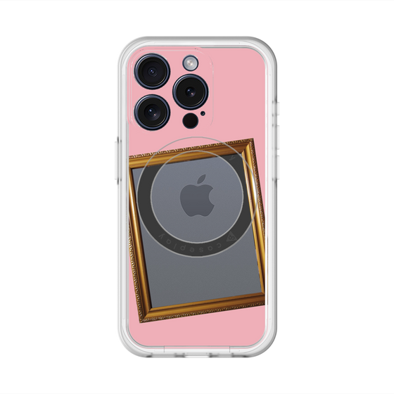 スリムプロテクションプレミアムケース with MagSafe［ Photo Frame - Pink ］