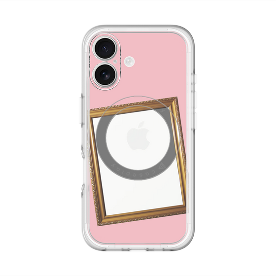スリムプロテクションプレミアムケース with MagSafe［ Photo Frame - Pink ］