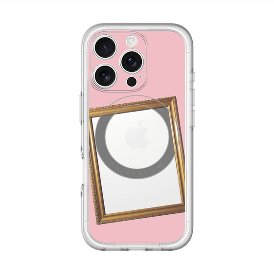 スリムプロテクションプレミアムケース with MagSafe［ Photo Frame - Pink ］
