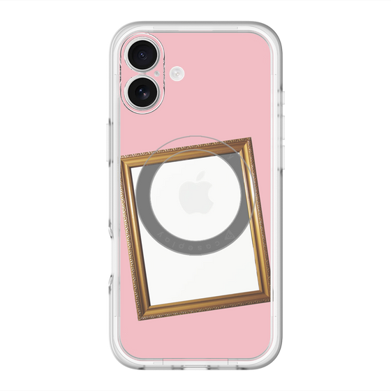 スリムプロテクションプレミアムケース with MagSafe［ Photo Frame - Pink ］
