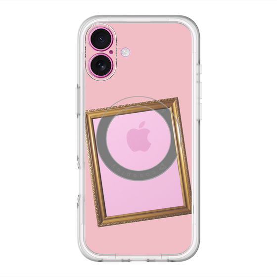 スリムプロテクションプレミアムケース with MagSafe［ Photo Frame - Pink ］