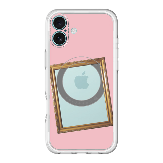スリムプロテクションプレミアムケース with MagSafe［ Photo Frame - Pink ］