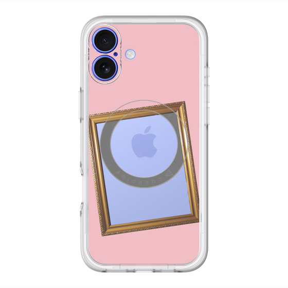 スリムプロテクションプレミアムケース with MagSafe［ Photo Frame - Pink ］