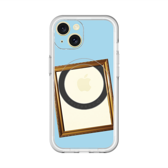 スリムプロテクションプレミアムケース with MagSafe［ Photo Frame - Light Blue ］