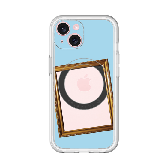 スリムプロテクションプレミアムケース with MagSafe［ Photo Frame - Light Blue ］