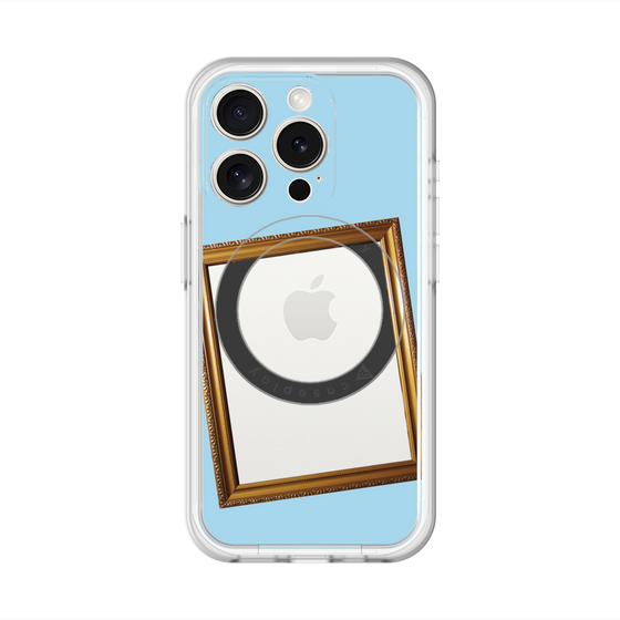 スリムプロテクションプレミアムケース with MagSafe［ Photo Frame - Light Blue ］