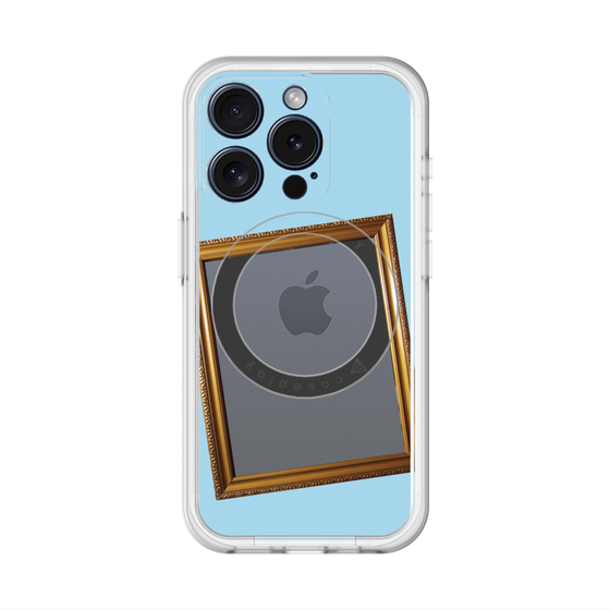 スリムプロテクションプレミアムケース with MagSafe［ Photo Frame - Light Blue ］