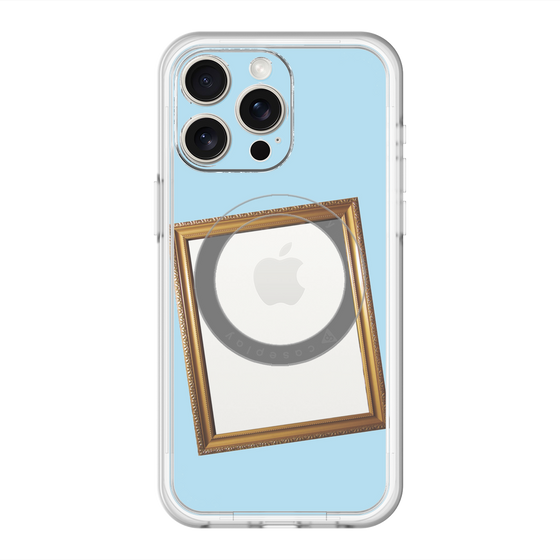 スリムプロテクションプレミアムケース with MagSafe［ Photo Frame - Light Blue ］