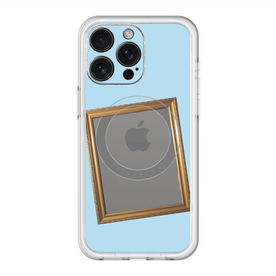 スリムプロテクションプレミアムケース with MagSafe［ Photo Frame - Light Blue ］