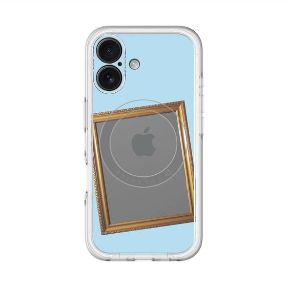 スリムプロテクションプレミアムケース with MagSafe［ Photo Frame - Light Blue ］