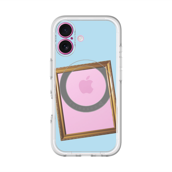 スリムプロテクションプレミアムケース with MagSafe［ Photo Frame - Light Blue ］