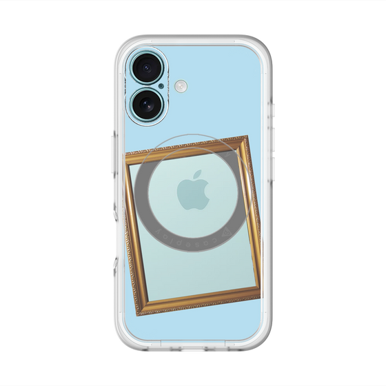 スリムプロテクションプレミアムケース with MagSafe［ Photo Frame - Light Blue ］