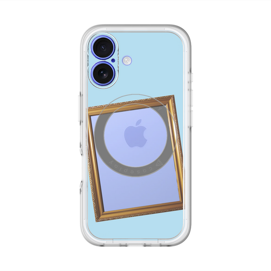 スリムプロテクションプレミアムケース with MagSafe［ Photo Frame - Light Blue ］
