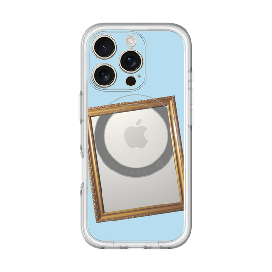 スリムプロテクションプレミアムケース with MagSafe［ Photo Frame - Light Blue ］