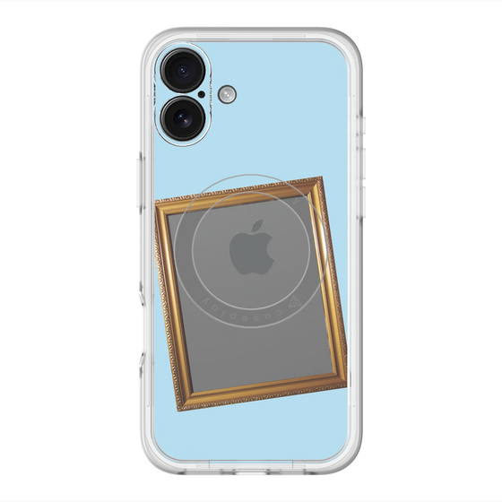 スリムプロテクションプレミアムケース with MagSafe［ Photo Frame - Light Blue ］
