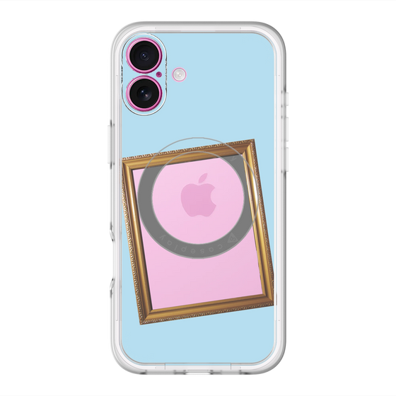 スリムプロテクションプレミアムケース with MagSafe［ Photo Frame - Light Blue ］