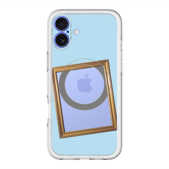 スリムプロテクションプレミアムケース with MagSafe［ Photo Frame - Light Blue ］