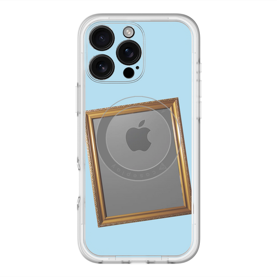 スリムプロテクションプレミアムケース with MagSafe［ Photo Frame - Light Blue ］