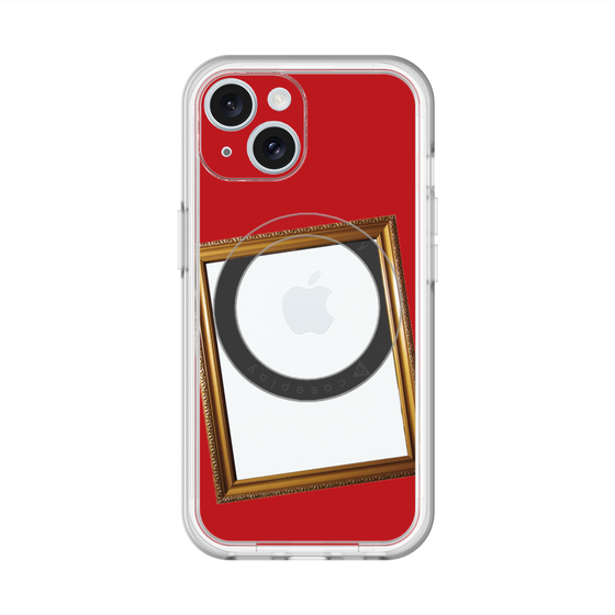 スリムプロテクションプレミアムケース with MagSafe［ Photo Frame - Red ］