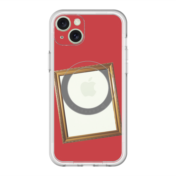 スリムプロテクションプレミアムケース with MagSafe［ Photo Frame - Red ］