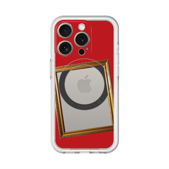 スリムプロテクションプレミアムケース with MagSafe［ Photo Frame - Red ］