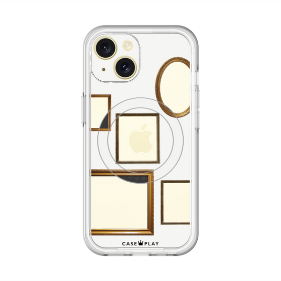 スリムプロテクションプレミアムケース with MagSafe［ Photo Frames - White ］