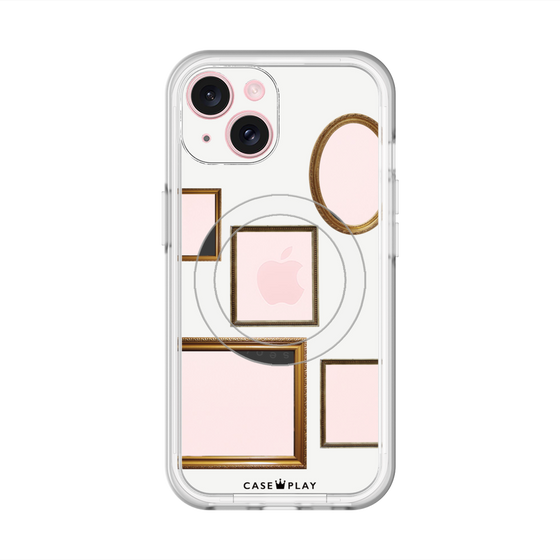 スリムプロテクションプレミアムケース with MagSafe［ Photo Frames - White ］