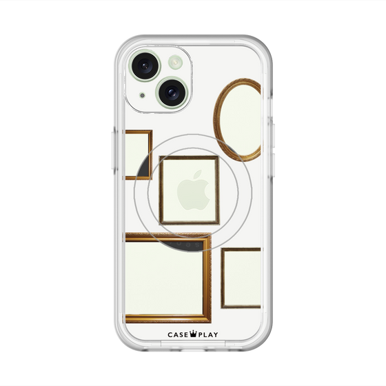 スリムプロテクションプレミアムケース with MagSafe［ Photo Frames - White ］