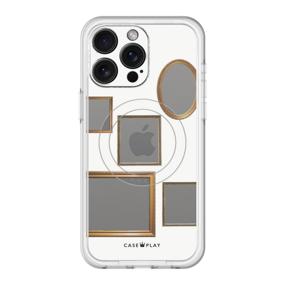 スリムプロテクションプレミアムケース with MagSafe［ Photo Frames - White ］