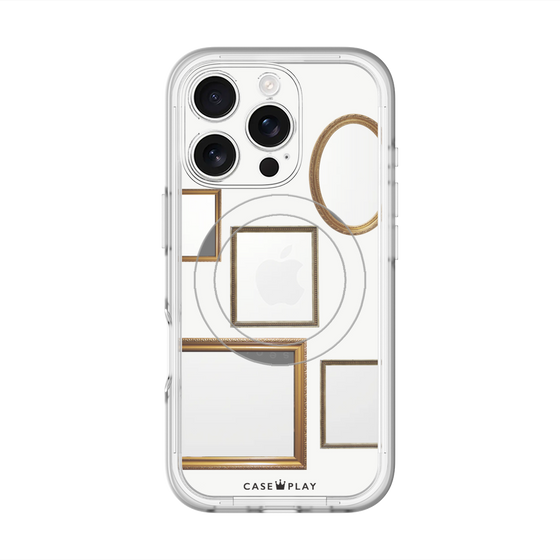スリムプロテクションプレミアムケース with MagSafe［ Photo Frames - White ］