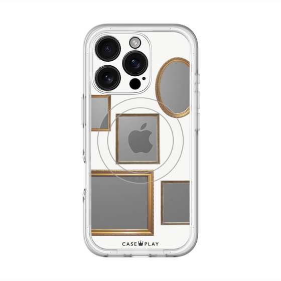 スリムプロテクションプレミアムケース with MagSafe［ Photo Frames - White ］