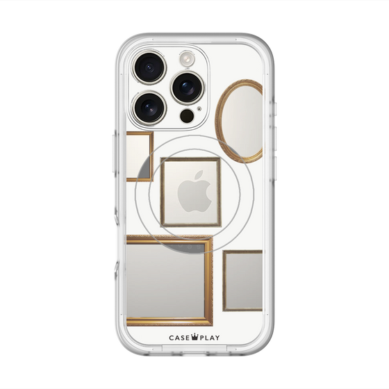 スリムプロテクションプレミアムケース with MagSafe［ Photo Frames - White ］