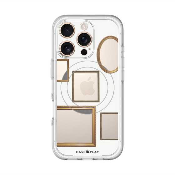 スリムプロテクションプレミアムケース with MagSafe［ Photo Frames - White ］