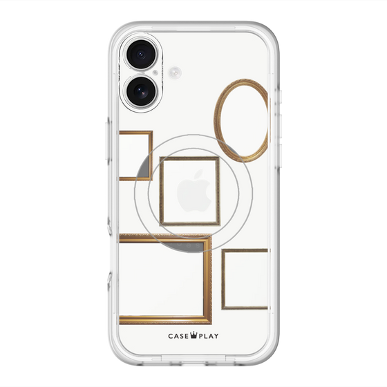 スリムプロテクションプレミアムケース with MagSafe［ Photo Frames - White ］