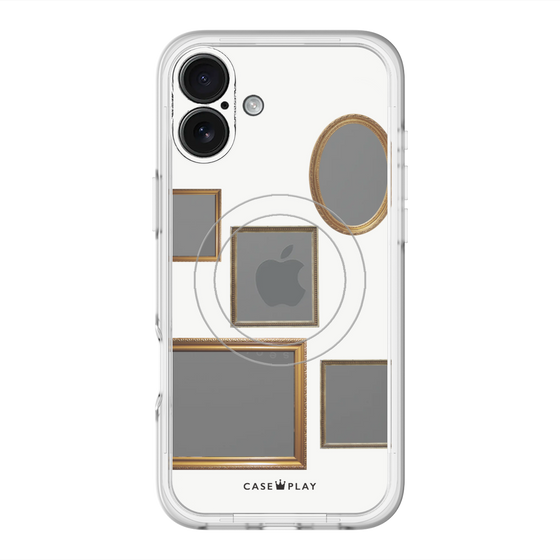 スリムプロテクションプレミアムケース with MagSafe［ Photo Frames - White ］