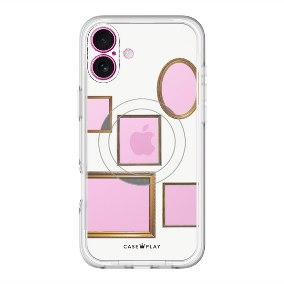スリムプロテクションプレミアムケース with MagSafe［ Photo Frames - White ］